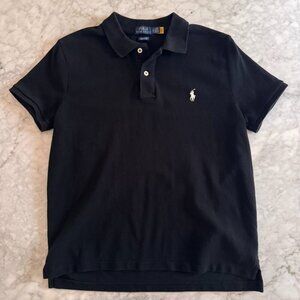 Polo Ralph Lauren Shirt Boys Size Large Short Sleeve Classic Fit Black Pony
